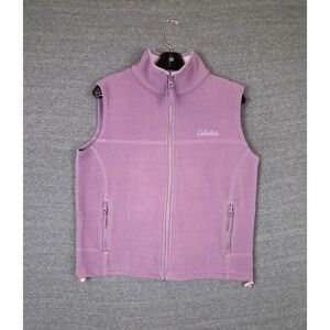 Cabelas Womens Jacket M Purple Fleece Full Zip Vest Gorpcore Outdoor Hiking Fall